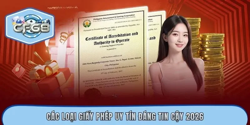 Các loại giấy phép uy tín đáng tin cậy 2026